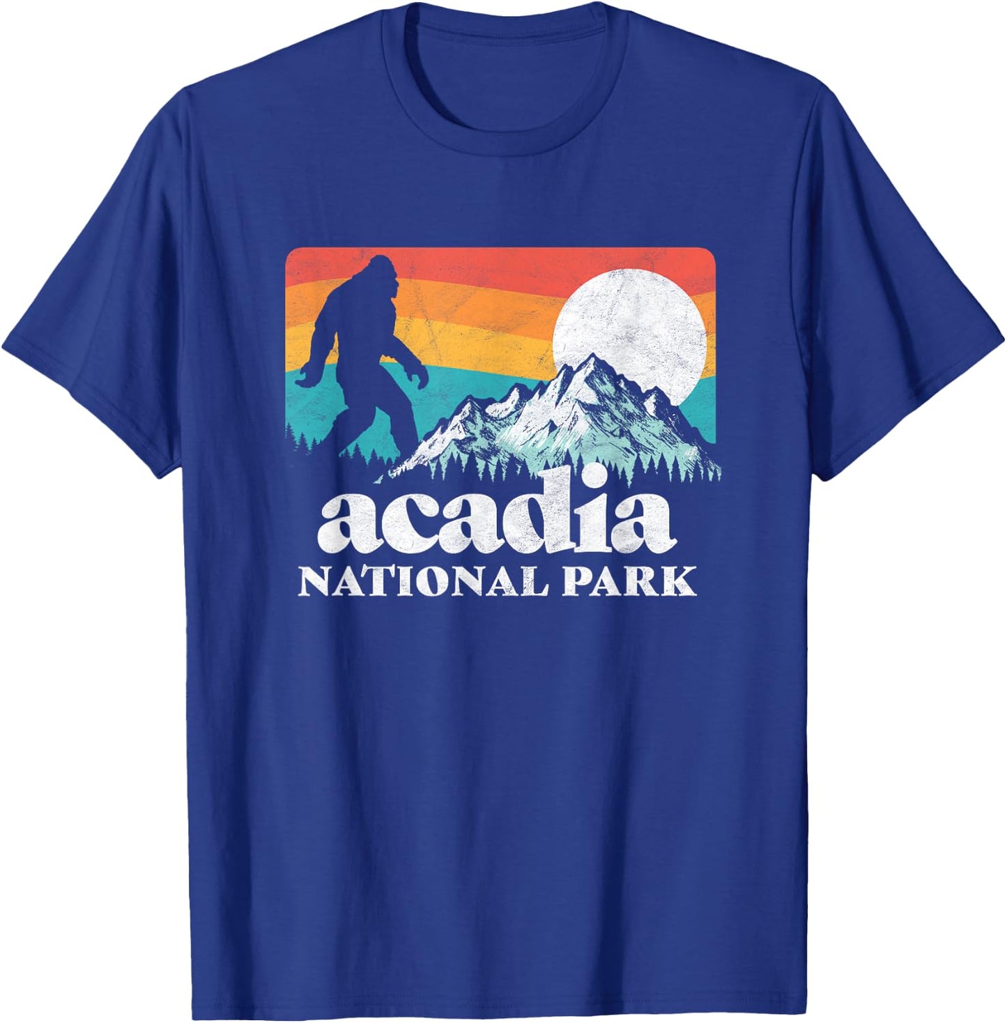 Acadia National Park Maine Bigfoot Mountains T-Shirt - T-Shirt | Royal