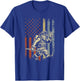 Retro American Flag Bigfoot Firefighter Sasquatch Fireman T-Shirt - T-Shirt | Royal
