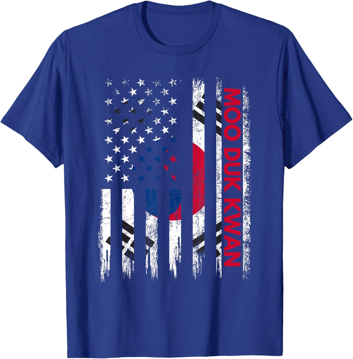 Moo Duk Kwan Karate Martial Arts Training Korean Flag T-Shirt - T-Shirt | Royal