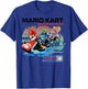 Nintendo Mario Kart Rainbow Road Watercolor Graphic T-Shirt - T-Shirt | Royal