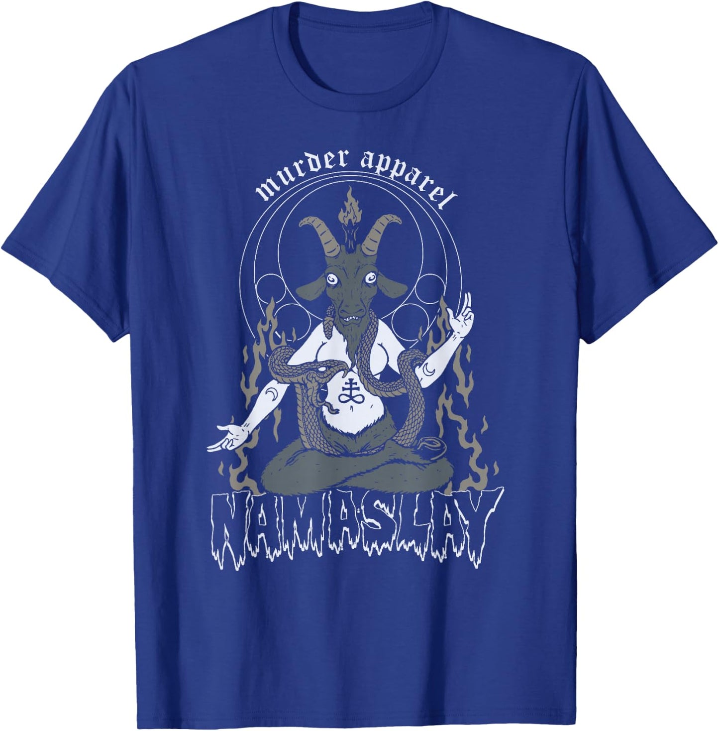 Namaslay Yoga Baphomet Metal T-Shirt - T-Shirt | Royal