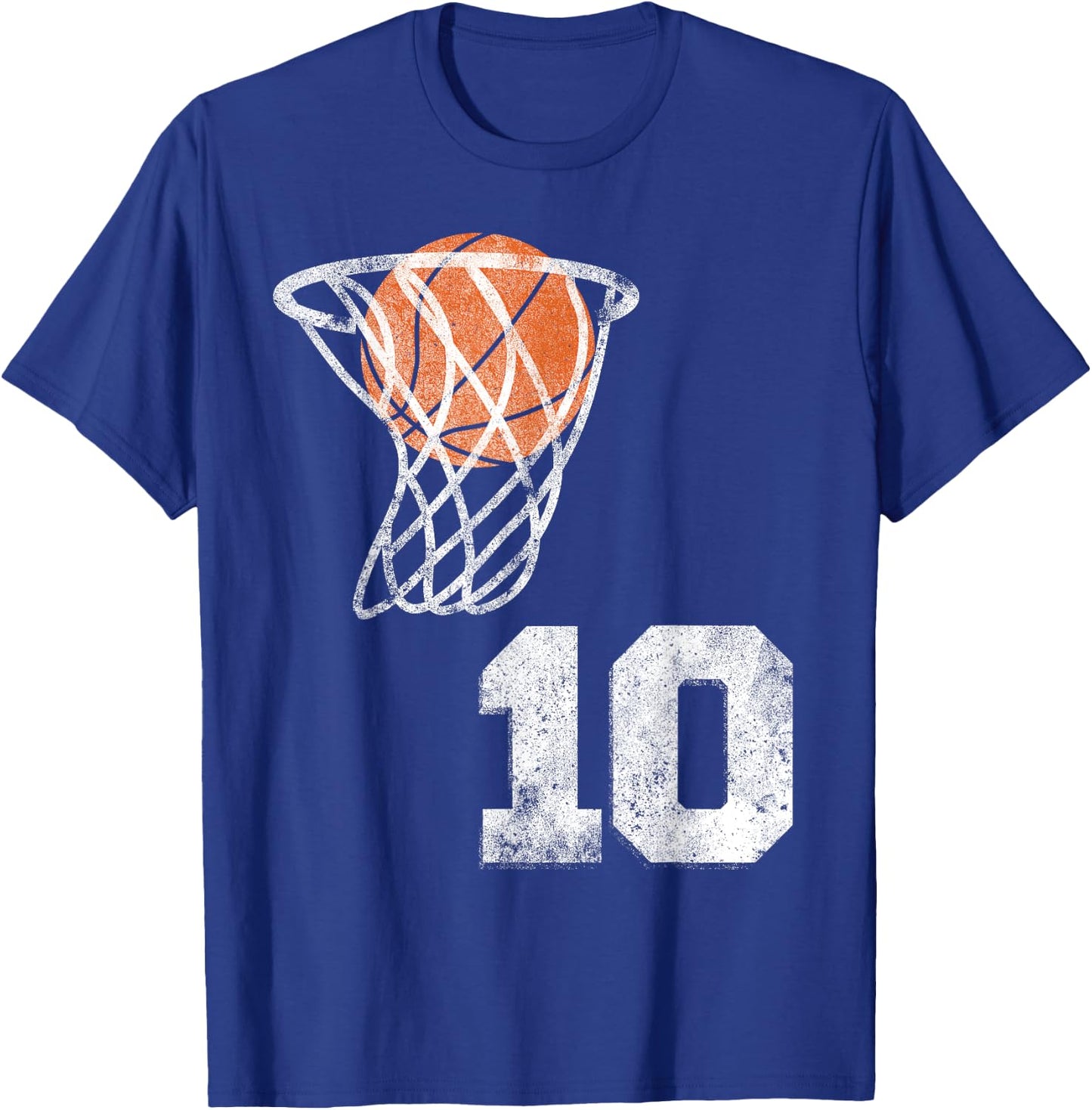 Vintage Basketball Jersey Number 10 Player Number T-Shirt - T-Shirt | Royal
