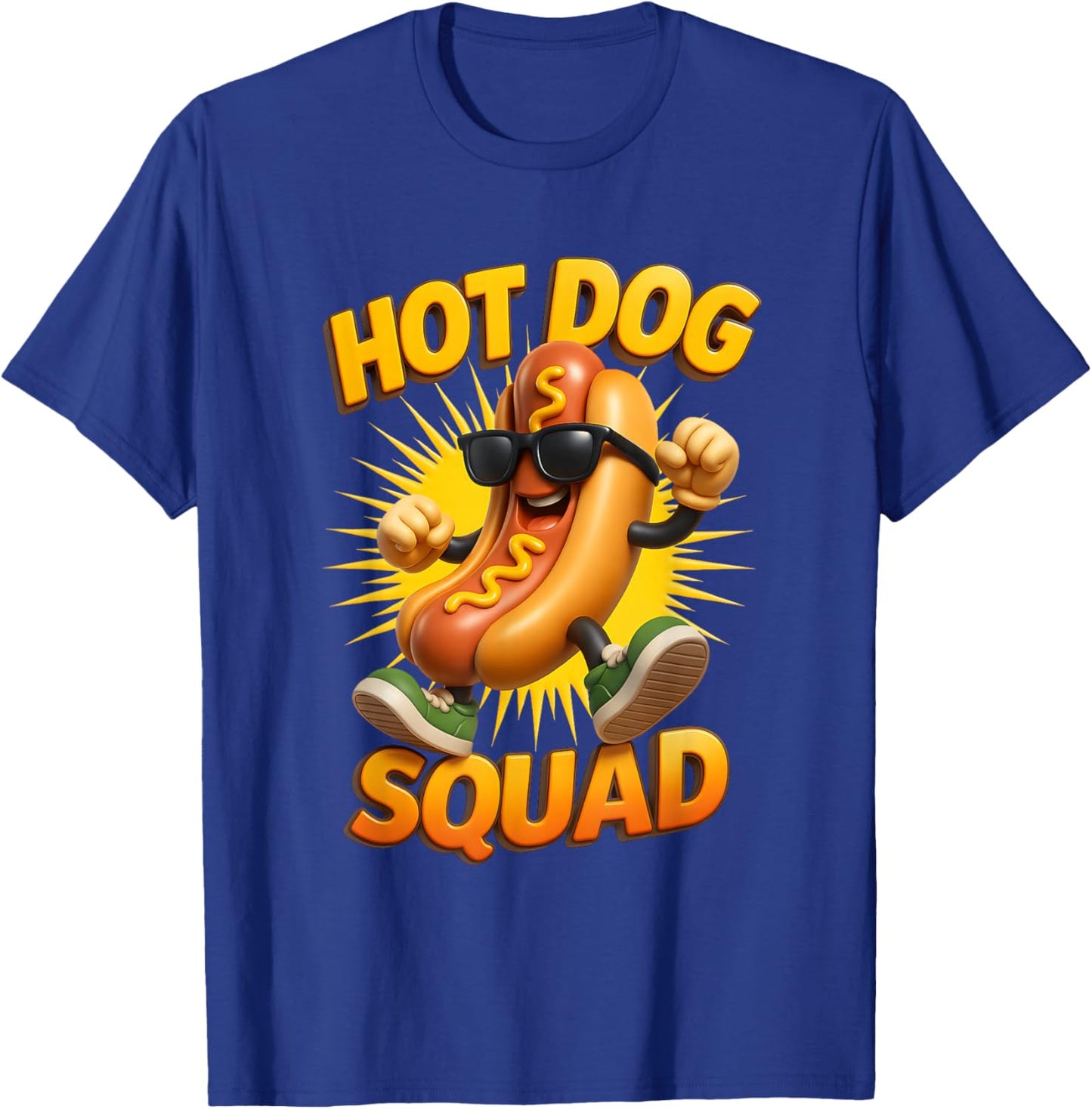 Hot Dog Squad Funny Foodie Fast Food Summer BBQ Party T-Shirt - T-Shirt | Royal