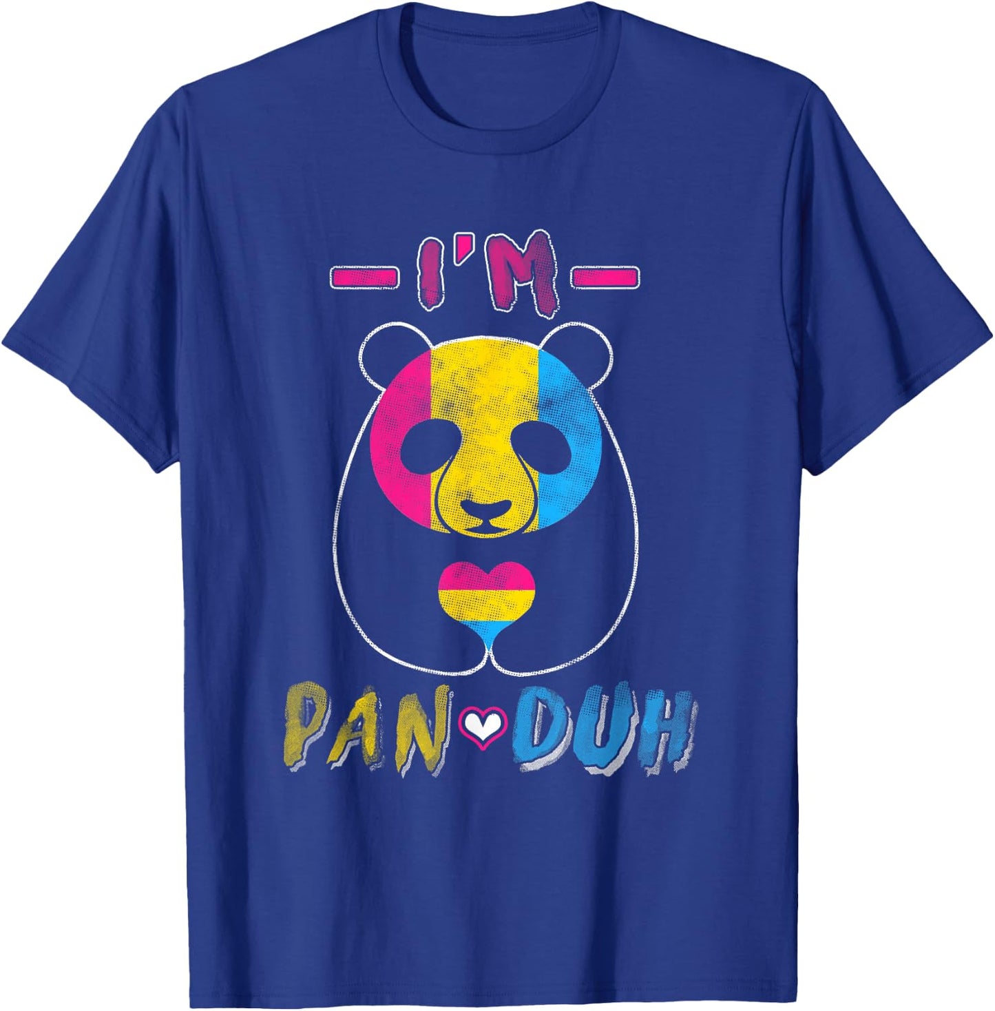 LGBT Gay Pride I'm Pan Duh Panda Pansexual T-Shirt - T-Shirt | Royal