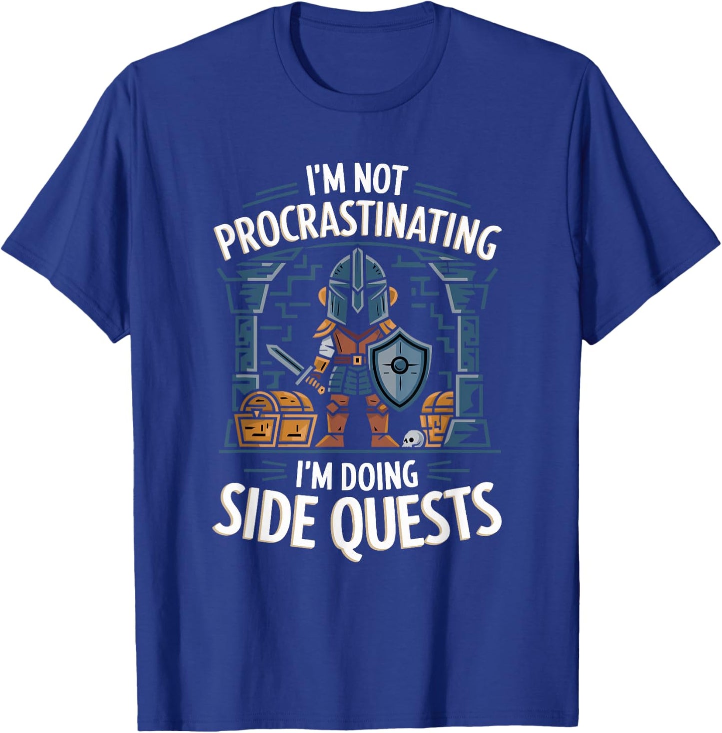 RPG Gamer Apparel for Quest Lovers -Adult Black Small Classic Modern T-Shirt - T-Shirt | Royal