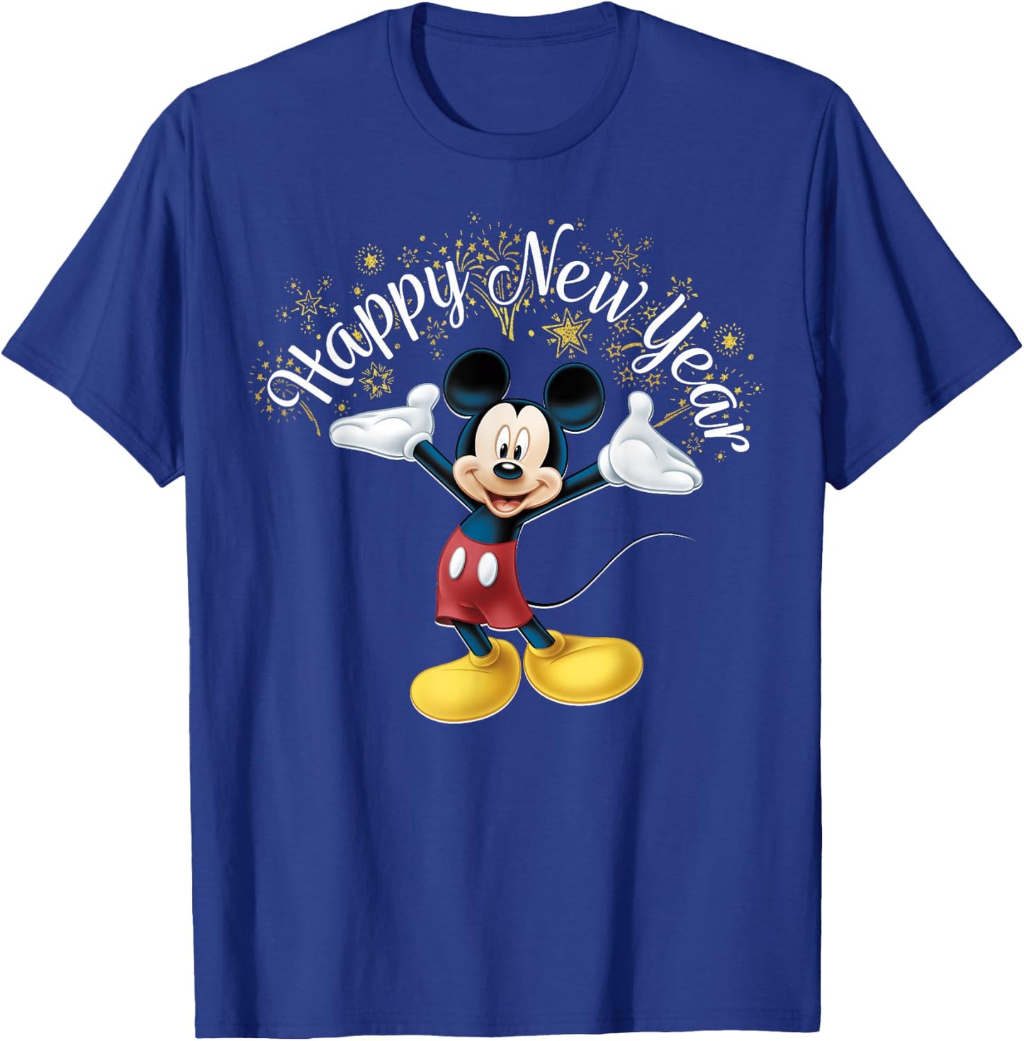 Disney New Year's Mickey Mouse Happy New Year Portrait T-Shirt - T-Shirt | Royal