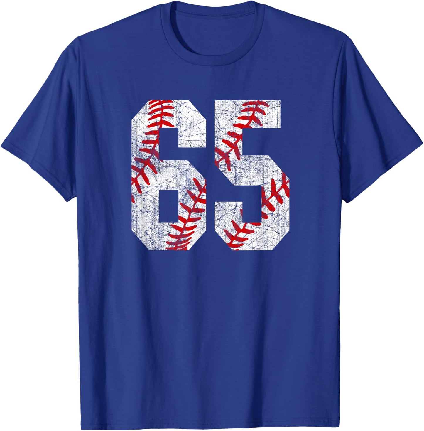 Baseball Mom #65 Jersey Baseball Player Number 65 Gift T-Shirt - T-Shirt | Royal