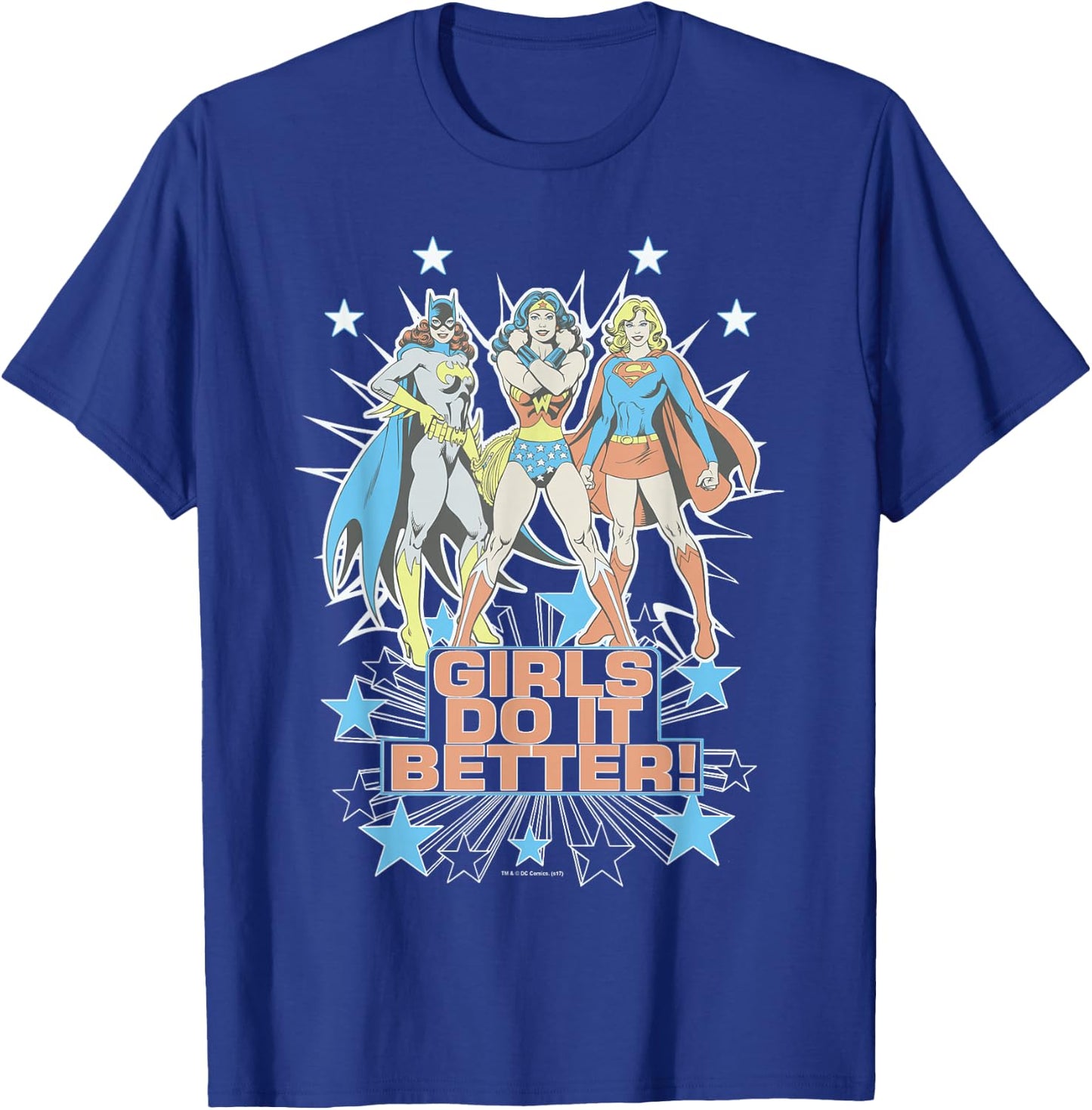 Wonder Woman Supergirl Batgirl Girls Do It Better Small T-Shirt - T-Shirt | Royal