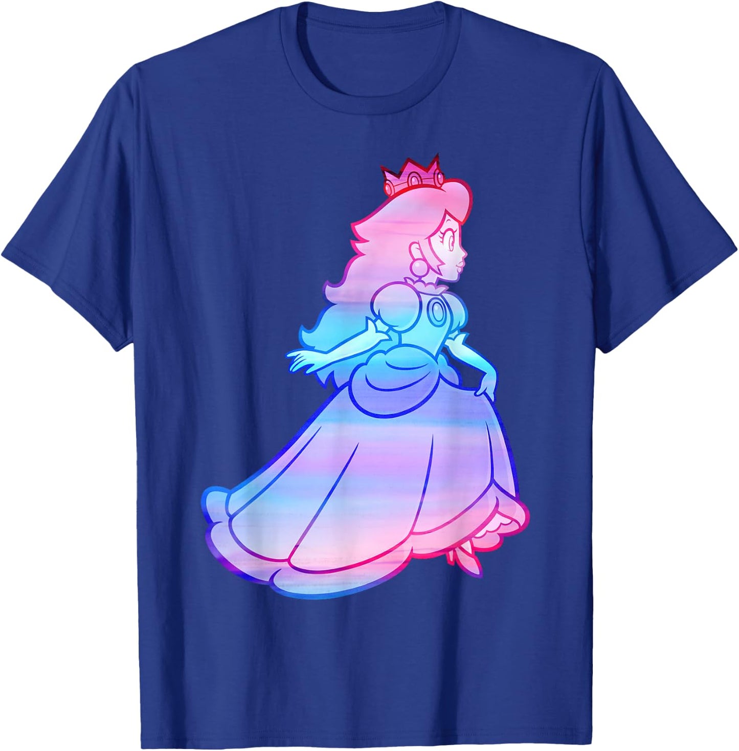 Nintendo Super Mario Peach Gradient Run Graphic T-Shirt - T-Shirt | Royal