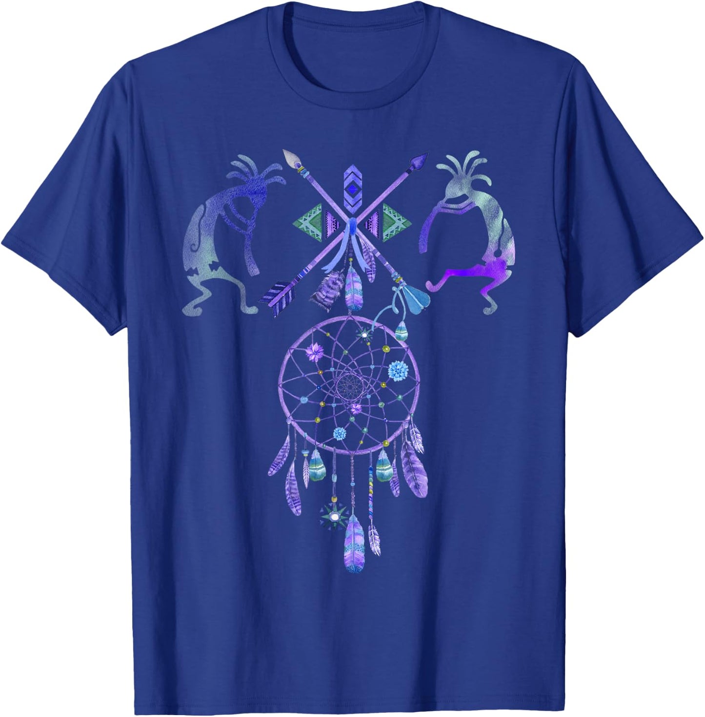 Kokopelli - Native American Folklore Elements II Fun T-Shirt - T-Shirt | Royal