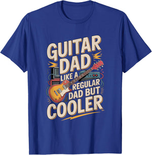 Guitar Dad Like A Regular Dad But Cooler Rock T-Shirt - T-Shirt | Royal