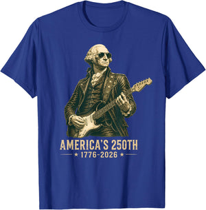 George Washington 250 Anniversary USA 250th Anniversary T-Shirt - T-Shirt | Royal