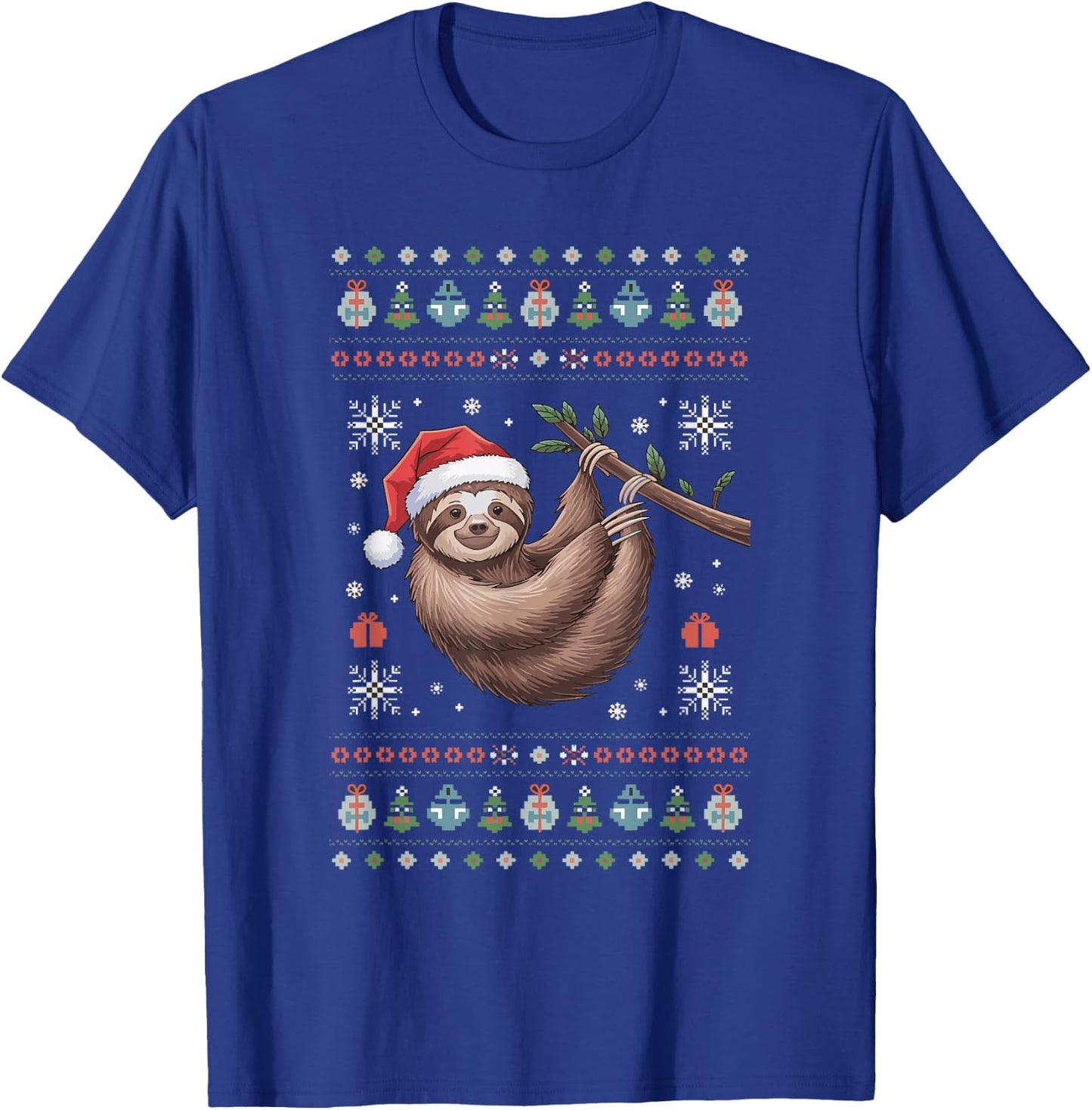 Sloth Ugly Christmas T-Shirt - T-Shirt | Royal