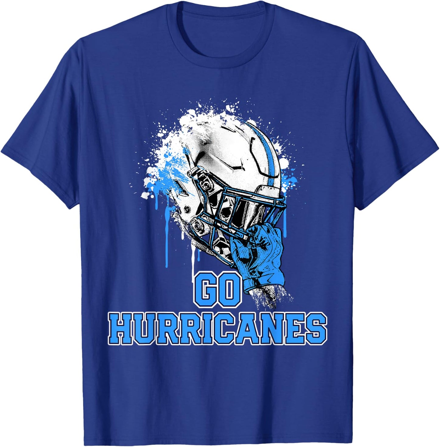 South Plaquemines Hurricanes Rising Helmet GO! T-Shirt - T-Shirt | Royal