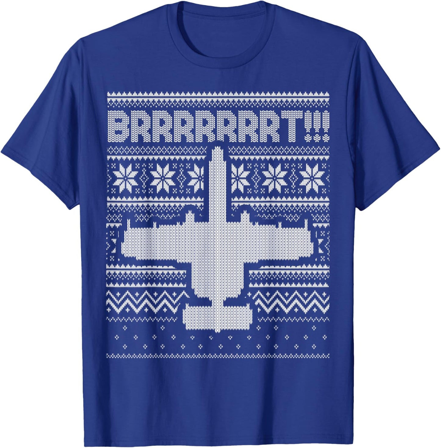 A-10 Warthog Ugly Xmas fighter jet usaf pilot or crew T-Shirt - T-Shirt | Royal