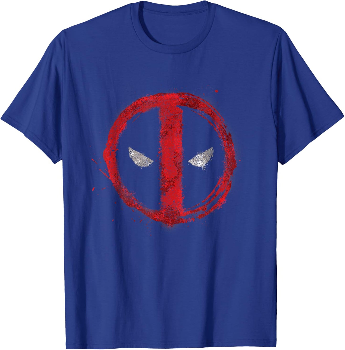 Marvel Deadpool Symbol Red Spray Paint T-Shirt - T-Shirt | Royal