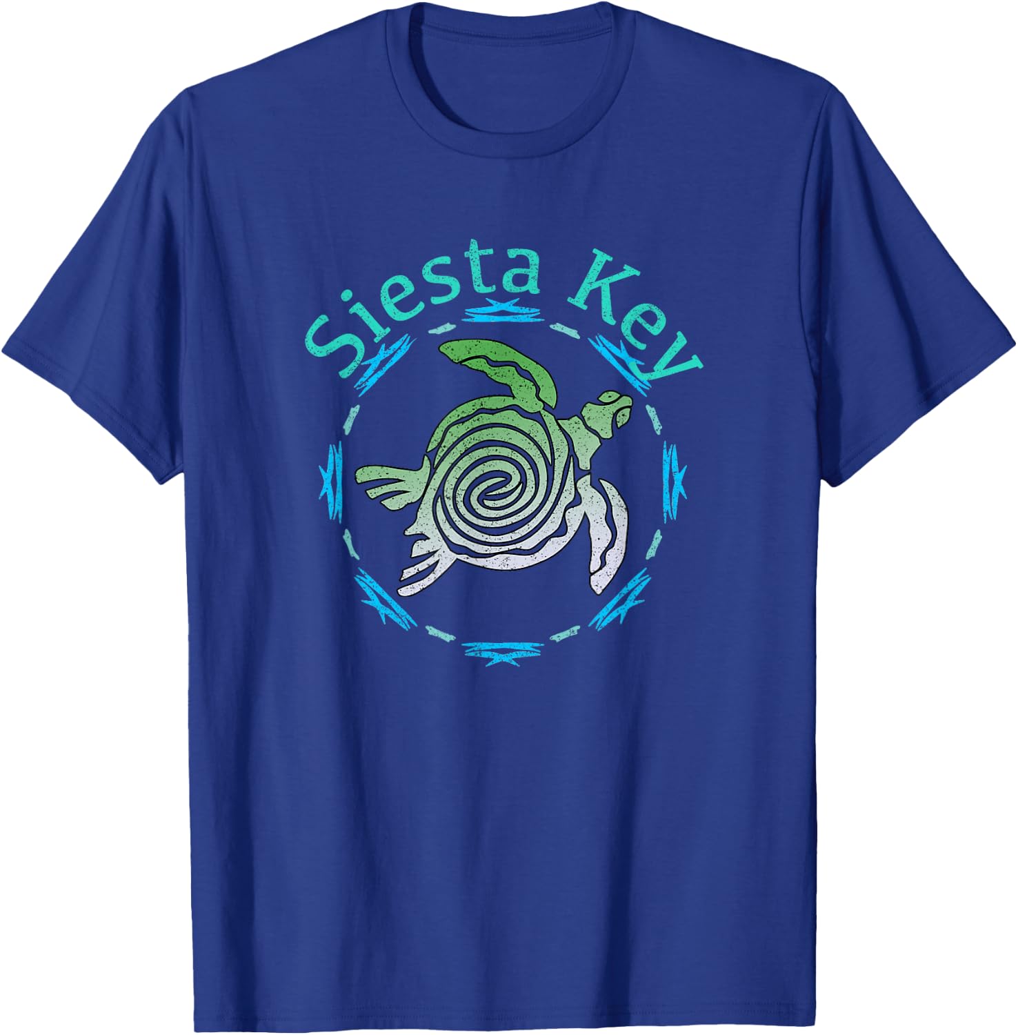 Siesta Key Vintage Tribal Turtle Gift T-Shirt - T-Shirt | Royal