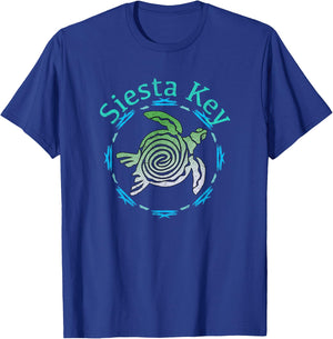 Siesta Key Vintage Tribal Turtle Gift T-Shirt - T-Shirt | Royal