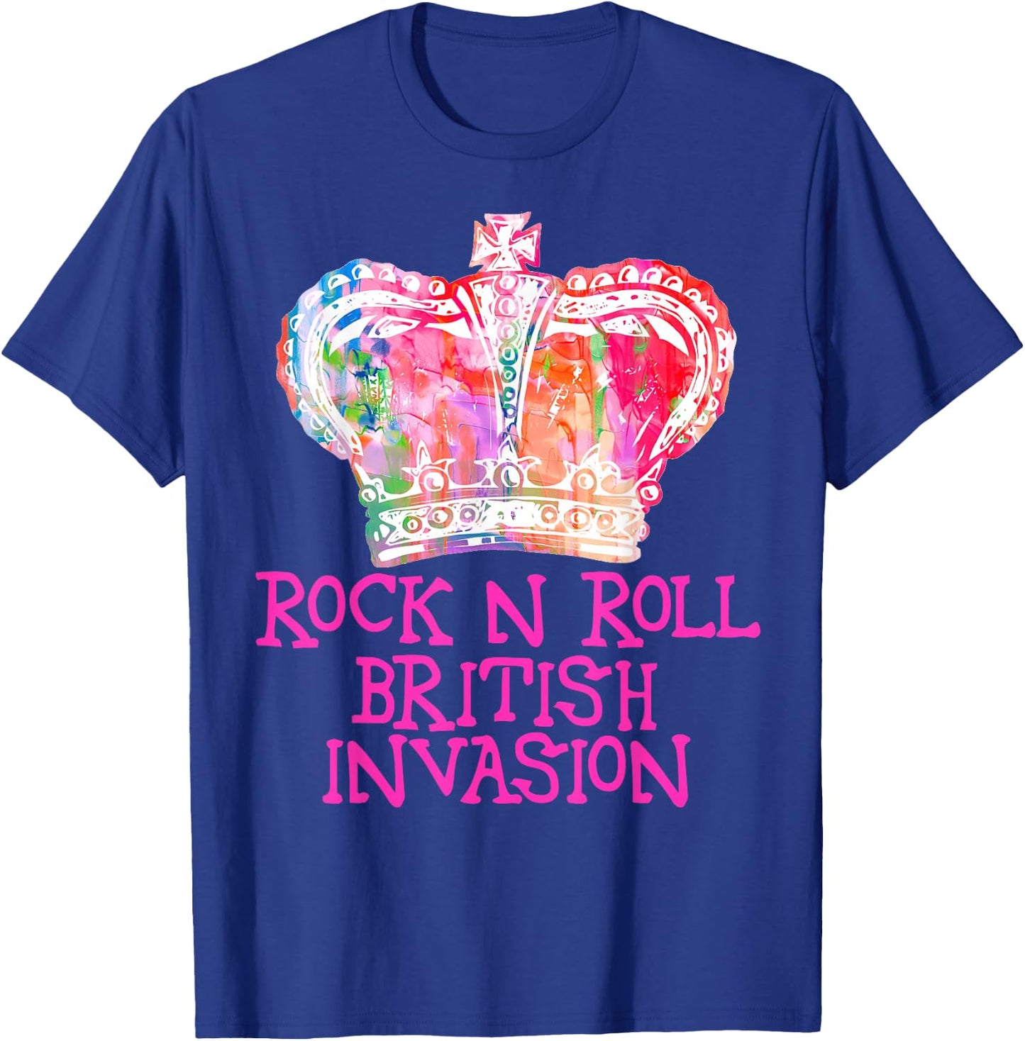 Rock N Roll Music British Invasion Crown Shirt T-Shirt - T-Shirt | Royal