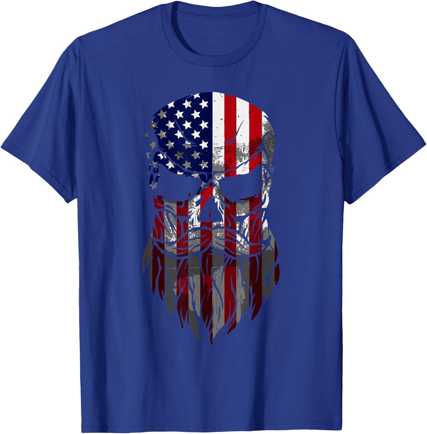American Beard Skull Men's T-Shirt - T-Shirt | Royal