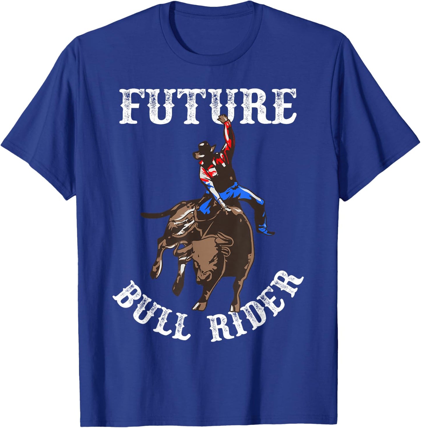 Rodeo Future Bull Rider Bull Riding Mechanical Boys Kids Small T-Shirt - T-Shirt | Royal