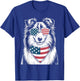 Shetland Sheepdog Dog USA Flag Patriotic 4th of July Men Women Kids T-Shirt - T-Shirt | Royal