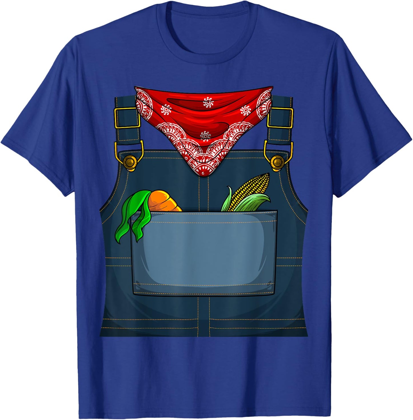 Cute Farmer Costume Halloween | Funny Simple Farming Gift T-Shirt - T-Shirt | Royal