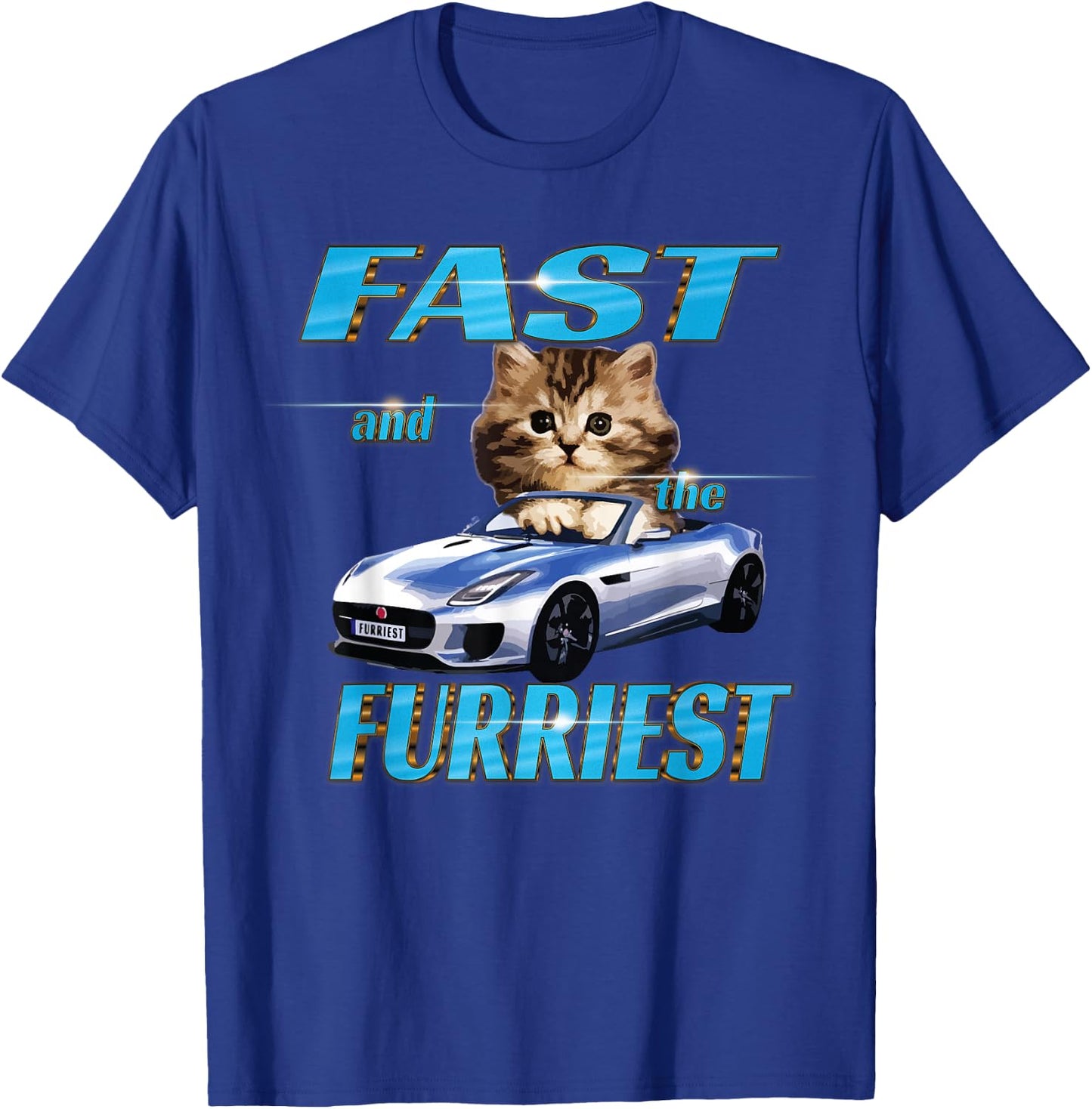 Fast and the Furriest Cats in cars T-Shirt - T-Shirt | Royal
