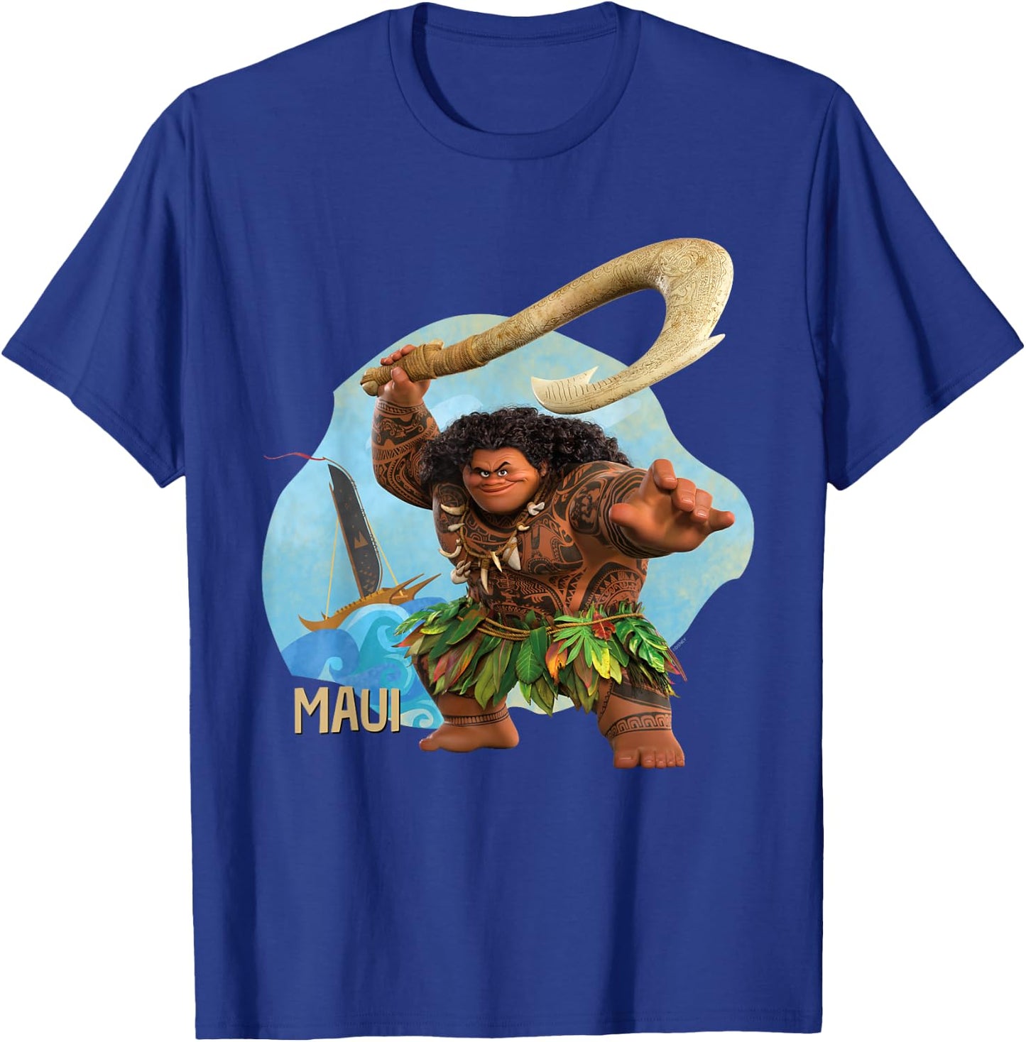 Disney Moana 2 Action Pose “Maui” with Fish Hook T-Shirt - T-Shirt | Royal