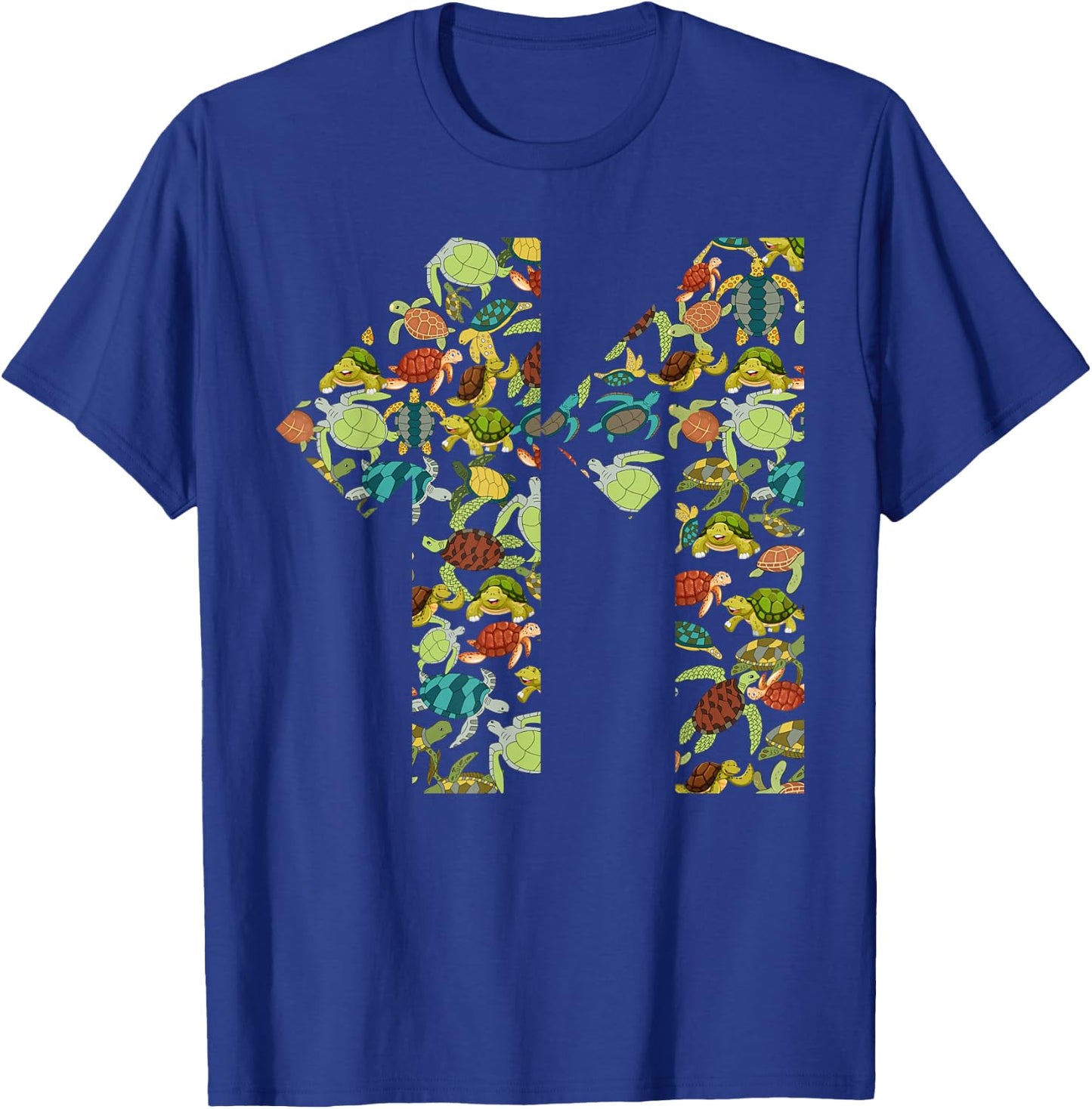Funny 11 Tortoise Ocean Sea Turtle 11th Bday 11 Years Old T-Shirt - T-Shirt | Royal