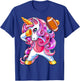Dabbing Unicorn Football Shirt Unicorn Football Gift Girls T-Shirt - T-Shirt | Royal