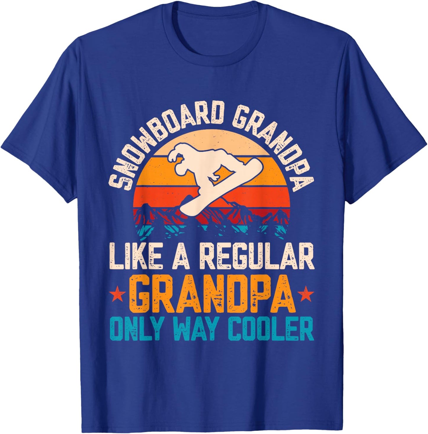 Snowboarding Snowboard Grandpa Snowboarder T-Shirt - T-Shirt | Royal