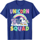 Unicorn Squad Rhino Narwhal Magical Creatures Cute Girly T-Shirt - T-Shirt | Royal