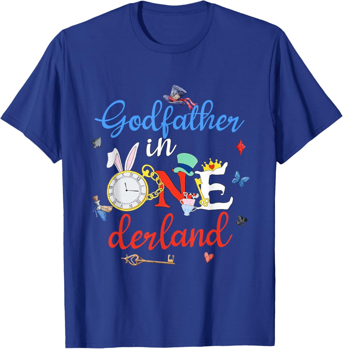 Godfather in ONEderland First Birthday Matching Family 1st T-Shirt - T-Shirt | Royal
