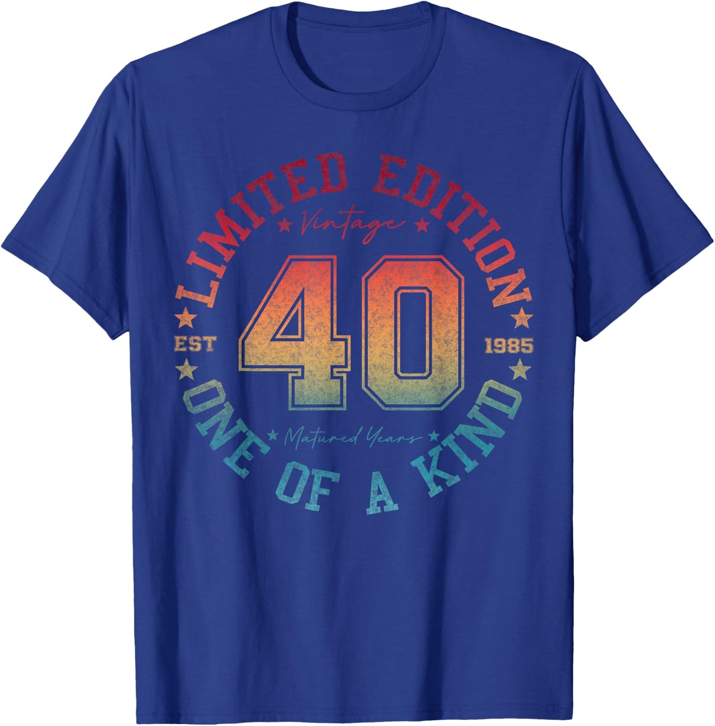 40 Year Old Gifts Vintage 1985 Limited Edition 40th Birthday T-Shirt - T-Shirt | Royal