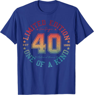 40 Year Old Gifts Vintage 1985 Limited Edition 40th Birthday T-Shirt - T-Shirt | Royal