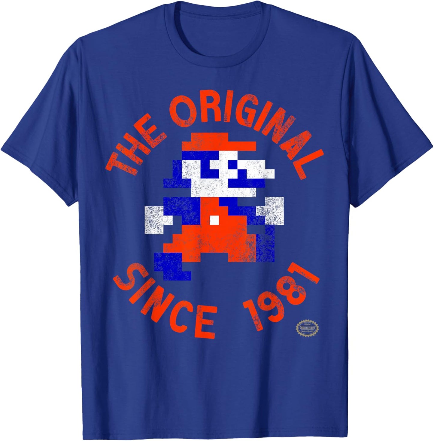 Nintendo Super Mario 8-Bit Original Since 81 Graphic T-Shirt - T-Shirt | Royal