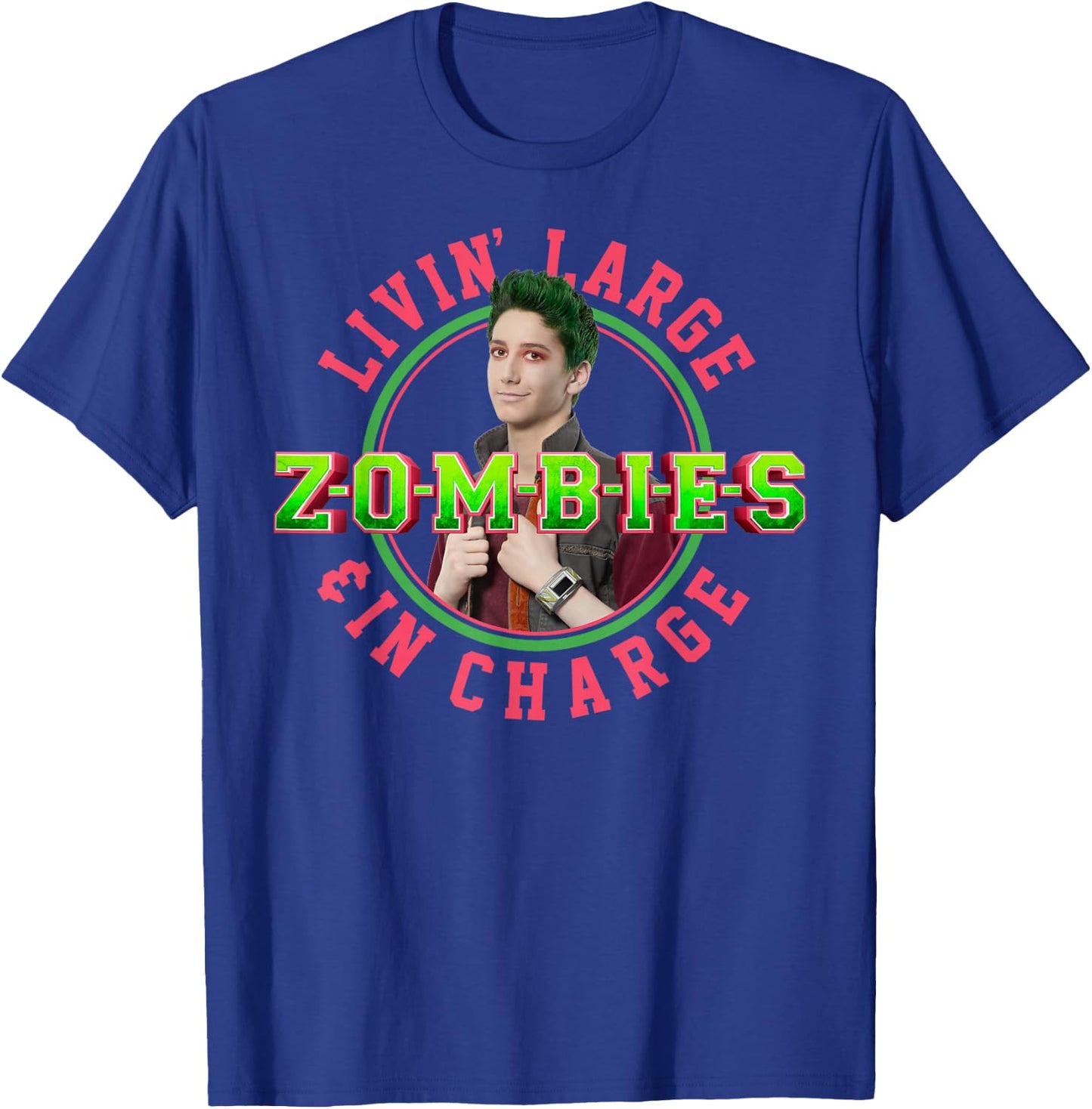 Zombies - Zed Living Large and In Charge T-Shirt - T-Shirt | Royal