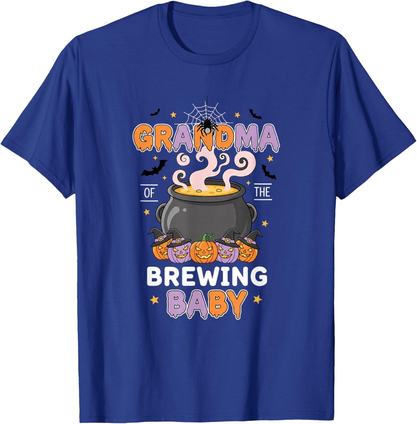Grandparent Grandma of The Brewing Baby Halloween Grandma Ca T-Shirt - T-Shirt | Royal