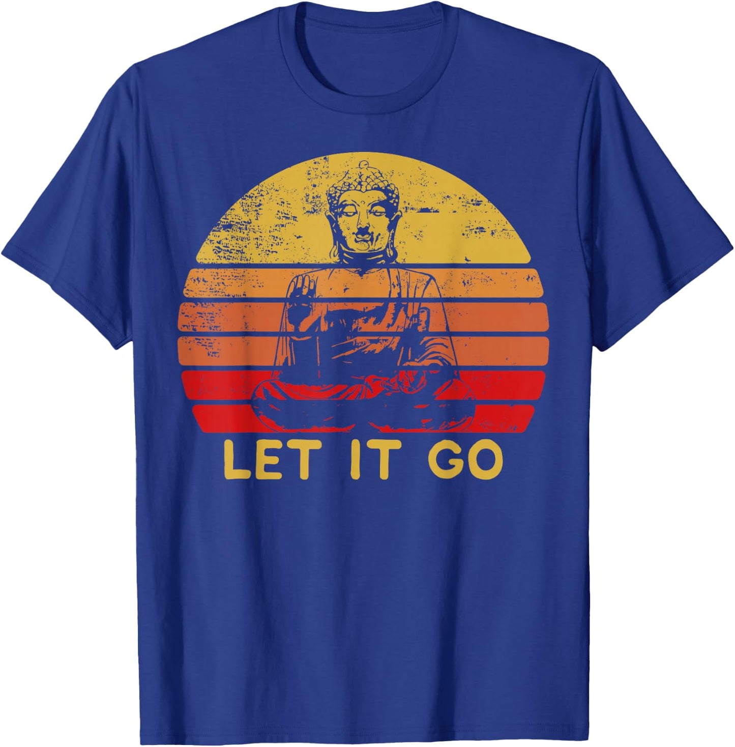 Let It Go Meditation Lover Buddha Fan Zen Gift T-Shirt - T-Shirt | Royal
