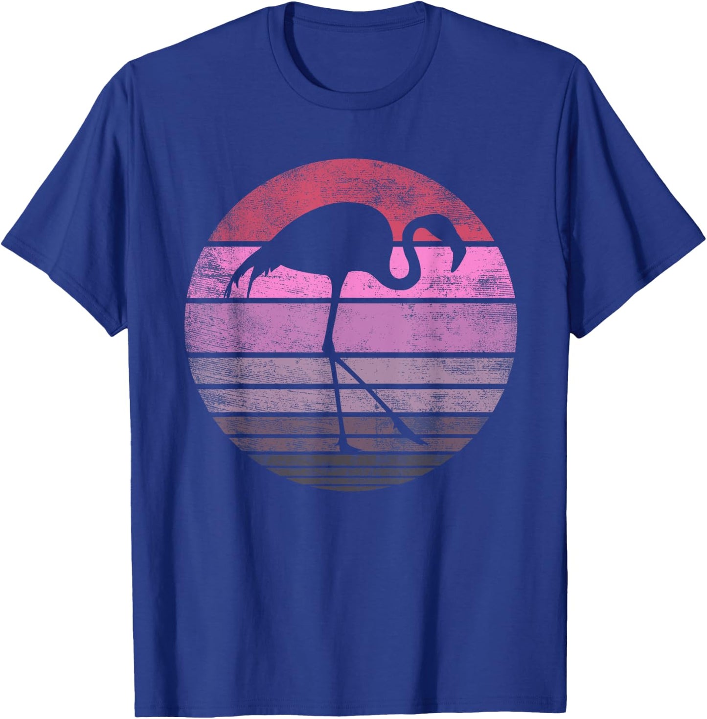 Pink Flamingo Lover Gifts Bird Vintage Animal Silhouette T-Shirt - T-Shirt | Royal