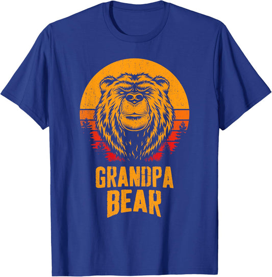 Grandpa Bear Shirt Funny Fathers Day Shirt Matching Gift T-Shirt - T-Shirt | Royal