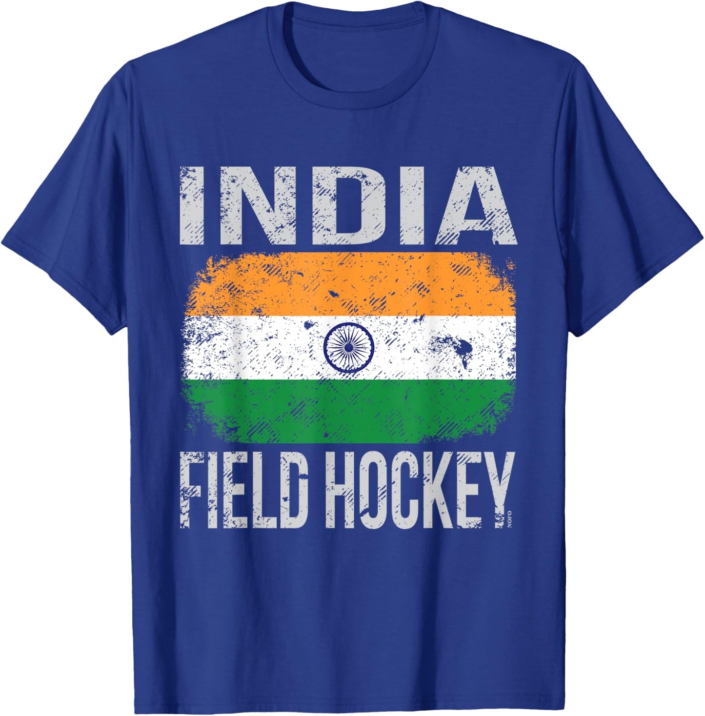India Field Hockey, Indian Flag T-Shirt - T-Shirt | Royal