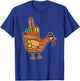 Flipping the Bird Thanksgiving Turkey Funny Drawing T-Shirt - T-Shirt | Royal