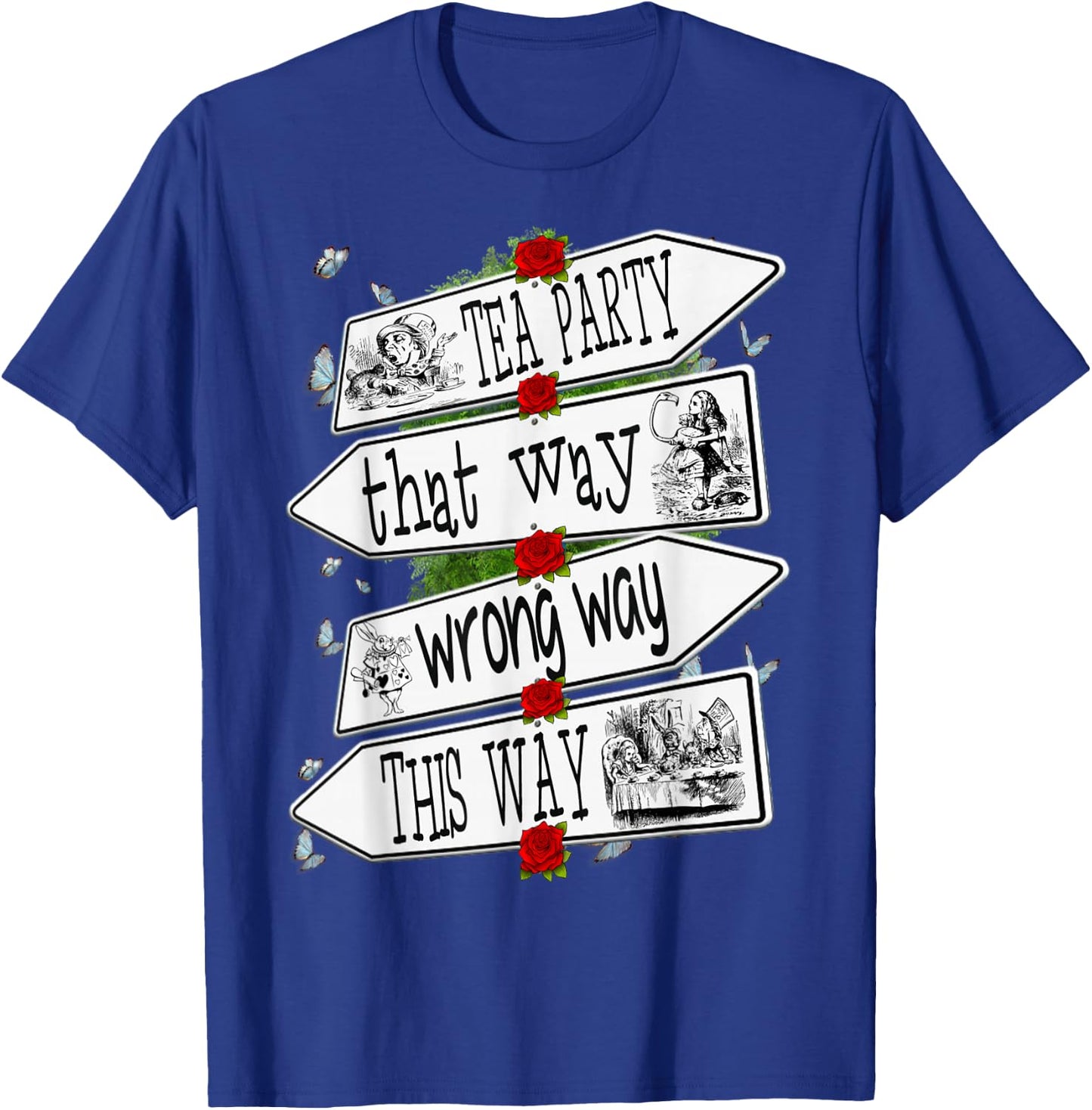 Alice in Wonderland-Men Women Kids T Shirt T-Shirt - T-Shirt | Royal