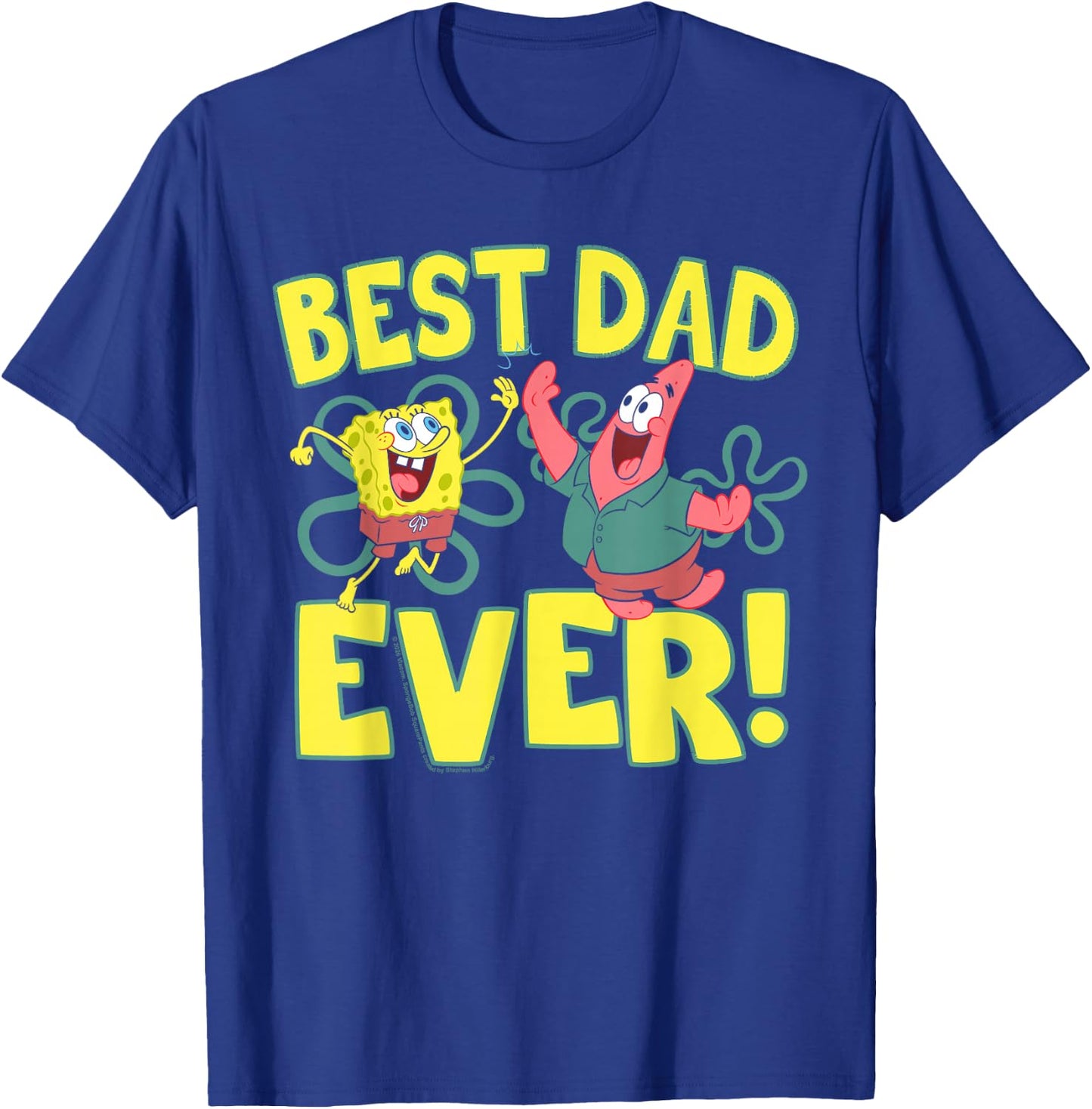 Spongebob Squarepants Father's Day Best Dad Ever T-Shirt - T-Shirt | Royal