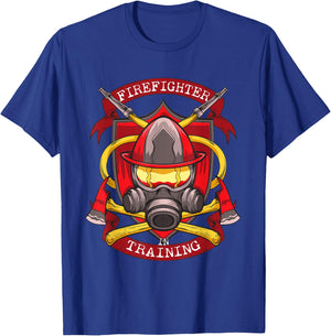 Fire Academy Gifts Men Women Kids Training to be Firefighter T-Shirt - T-Shirt | Royal