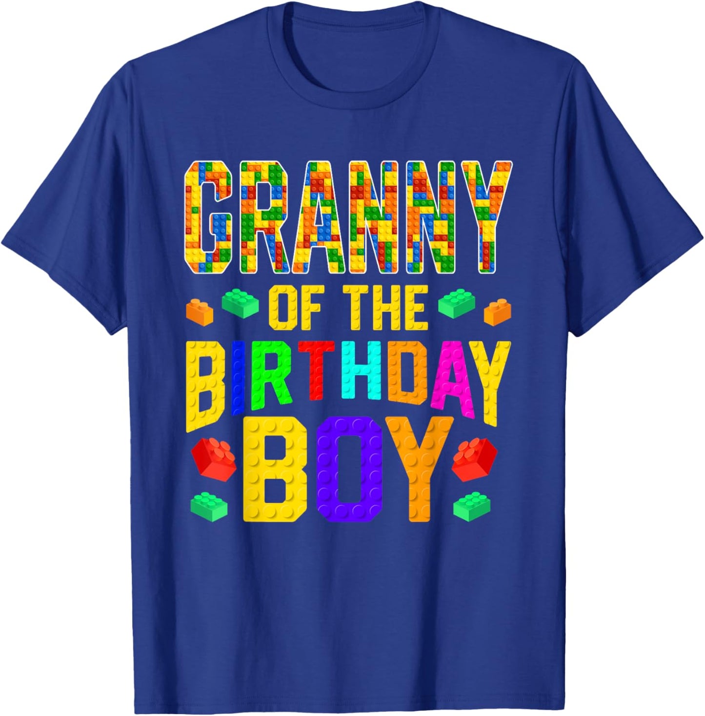 Granny of The Birthday Boy Master Builder Building Blocks T-Shirt - T-Shirt | Royal