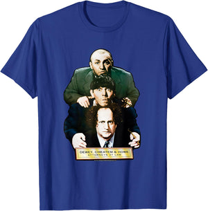 TTS- The Three Stooges Dewey, Cheatem & Howe: Attorneys T-Shirt - T-Shirt | Royal