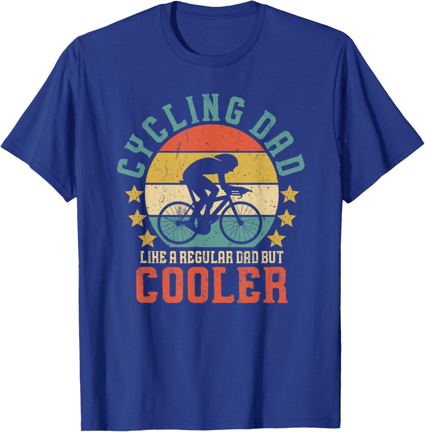 Cycling Dad Bike Rider & Cyclist Father's Day T-Shirt - T-Shirt | Royal